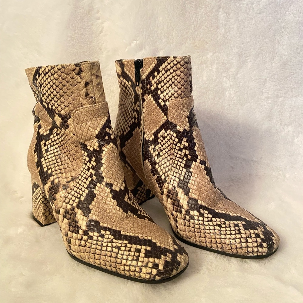 Italian Leather Python Botties 2 Inch Heel - image 2
